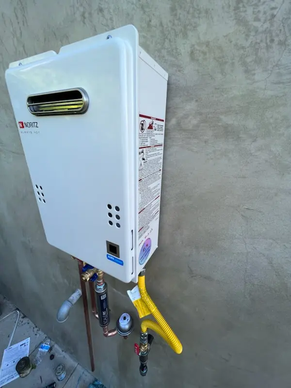 Tankless water heater installation for Mooresfield homes